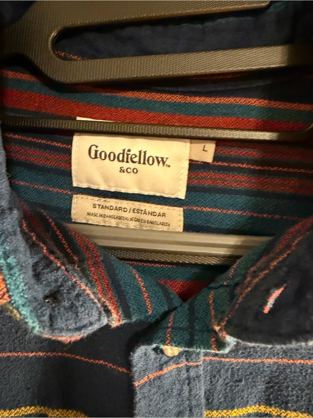 Goodfellow & Co Striped Button-Down Large - Picture 2 of 4